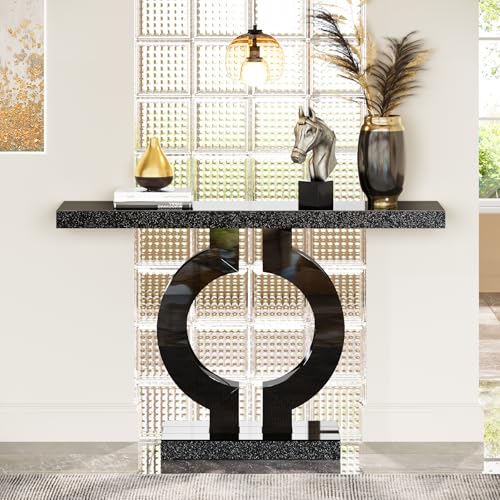43 Inch Modern Mirrored Console Table