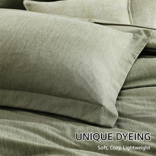 Twin XL Comforter Set Sage Green Bed in a Bag 5 Pieces for Dorm