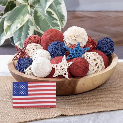 American Flag Decorative 4th of July Large Vase Filler Bag with Orbs (15 Count)