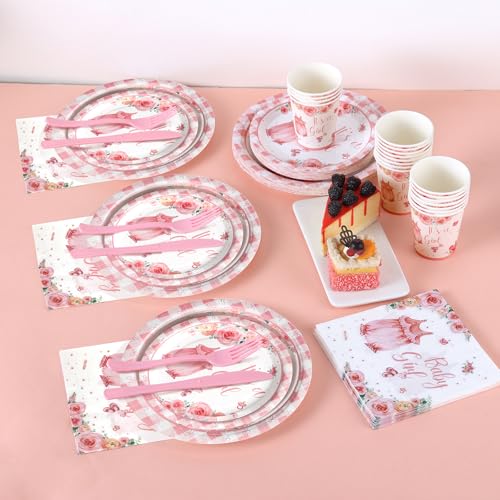 168Pcs Baby Shower Decorations for Girl (24 Count)