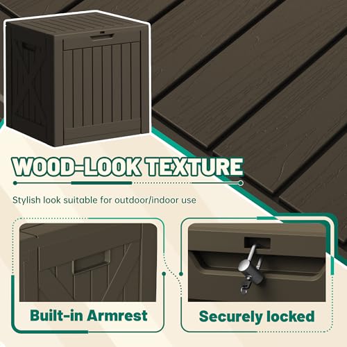 40 Gallon Deck Box Lockable Outdoor Storage Box Waterproof for Patio