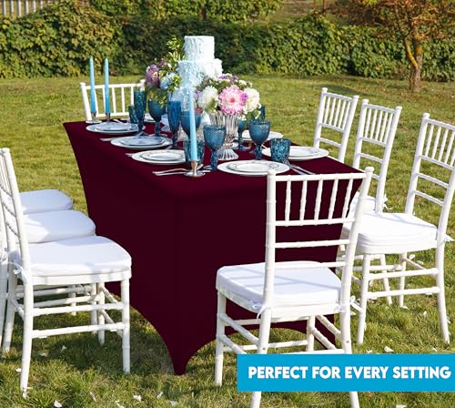 Spandex Table Cloth 2 Pack [6FT (2 Count)