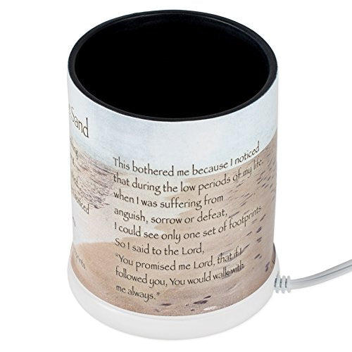 Footprints in The Sand Ceramic Stoneware Electric Large Jar Candle Warmer