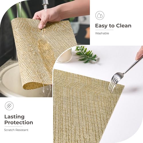 Gold Placemats Set of 24 (24 Count)