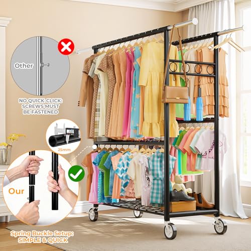 Heavy Duty Clothes Rack Load 1060LBS