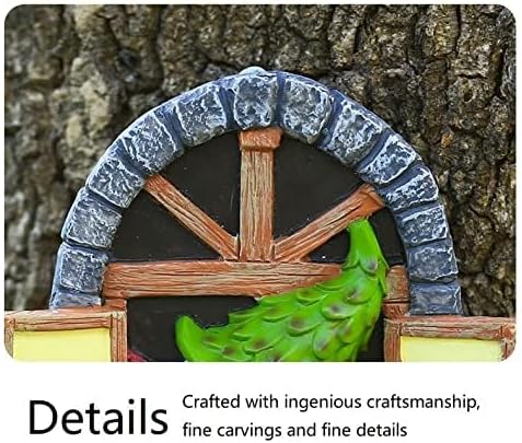 Whimsical Fairy Garden Gnome Statue, Tree Faces Decor Outdoor -5.9 Inch, Funny Garden Tree Decoration,Ideal Patio Yard Lawn Porch Decoration