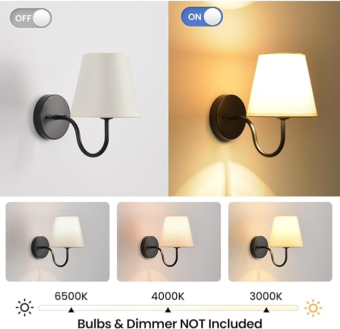 Wall Sconces Sets of 2, Bathroom Vanity Sconces Wall Lighting, Indoor Wall