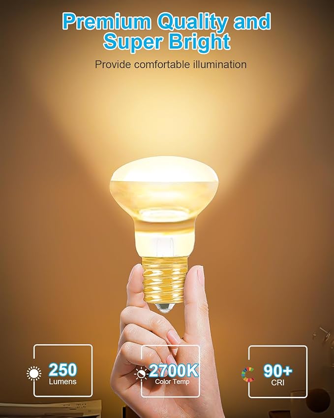 6-Pack Replacement Bulbs for Lava and Glitter Lamps - 25W R39 E17 Reflector