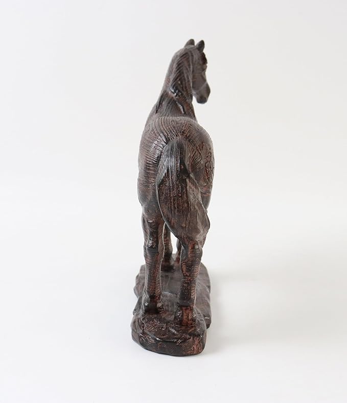 Hymmah Hourse Statue Home Decor Rustic Home Decorations for Living Room, Boho Sculpture Resin Animal Collectible Figurines for Indoor Decor