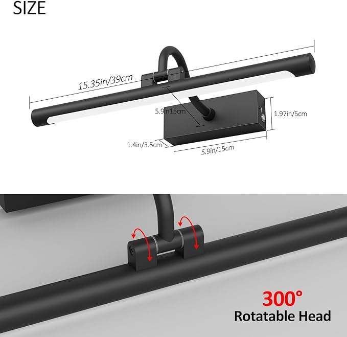 Aipsun 15.7" Black Picture Lights