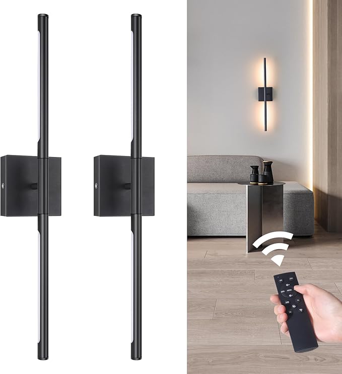 Battery Operated Wall Sconce Set of 2, 8000mAh Wireless Wall Sconces,