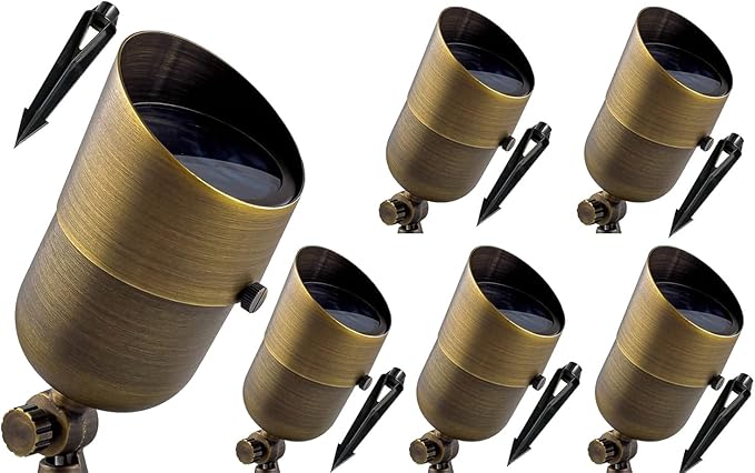 Solid Brass Spot Lights Outdoor 101-12V Low Voltage Landscape Lights, Bronze