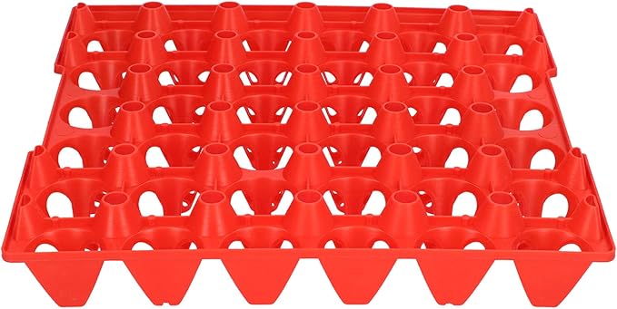 Egg Crate, Egg Tray Egg Cartons 5PCS Flats 30 Cell Egg Crates Holder Tray Stackable Egg Cartons Hold Multiple Eggs Home Farm Supplies for Storing, Sorting, and Shipping Eggs (Red)