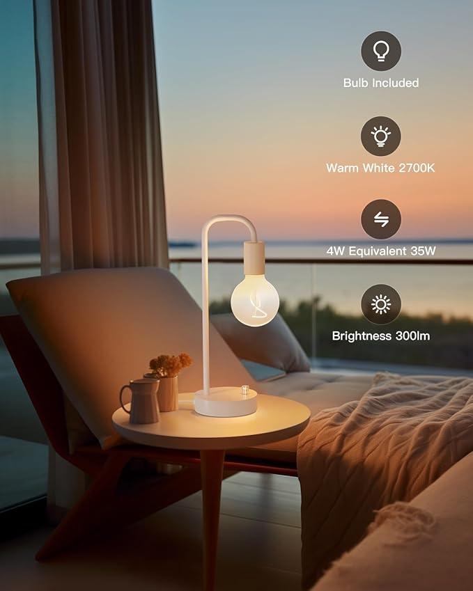 ONEWISH Industrial Small Table Lamp
