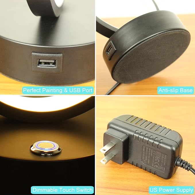 Modern Spiral LED Table Lamp Set of 2, 10W Touch Control Table Lamp