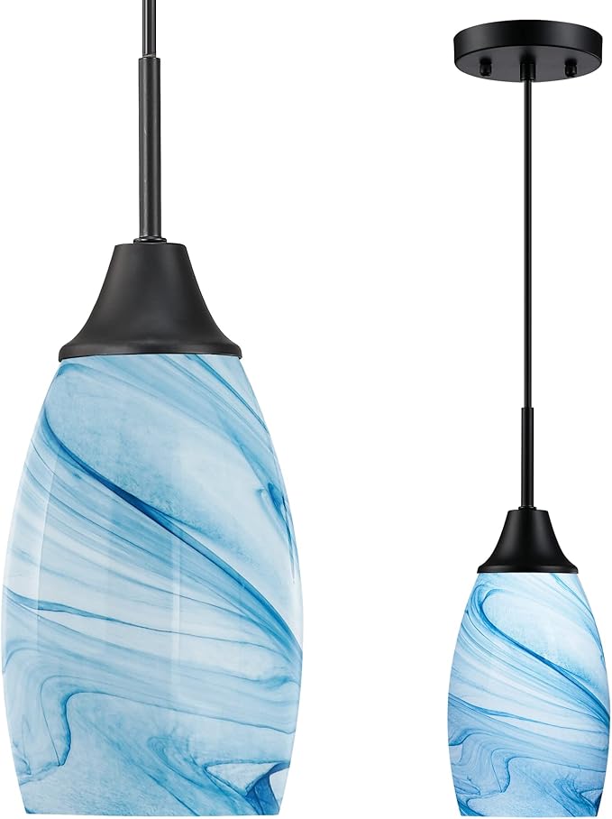 Mini Glass Pendant Light 4.72"