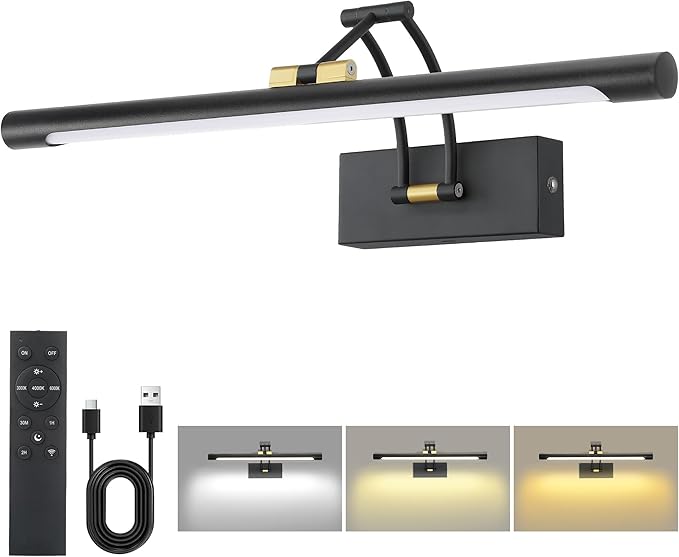16“ Picture Lights for Wall Battery Operated, Wireless Picture Light