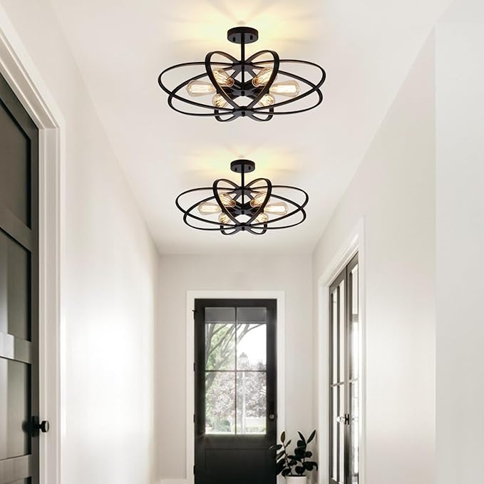 Semi Flush Mount Ceiling Light Fixture Chandelier 6-Light Kitchen Ceiling