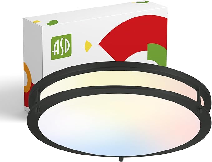 ASD LED 16" Round Flush Mount Lighting, Close to Ceiling Light Fixture | 3CCT