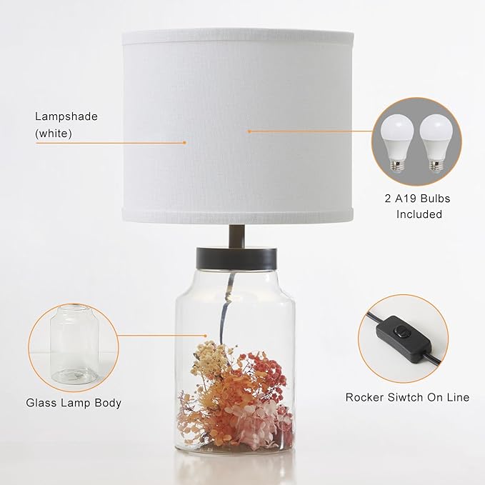 GyroVu Fillable Table Lamp for Christmas Decorations, Table Lamp