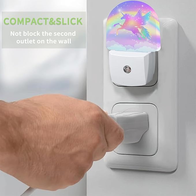 Unicorn Night Light, Rainbow Nightlight Plug into Wall
