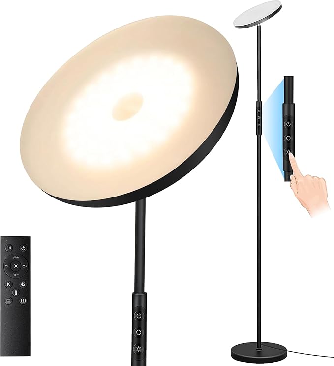Floor Lamp, Upgraded 40W 4000LM Super Bright Torchiere LED Floor Lamps