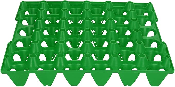 5PCS Egg Flats, Green Plastic Chicken Egg Cartons Stackable & Reusable Egg Crates Holder Trays for Storage Transportation (30 Eggs/Tray)