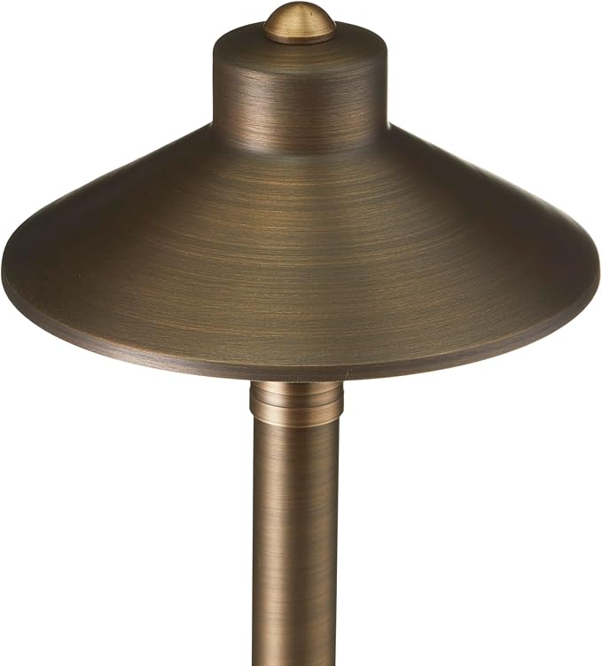 VOLT 15-Pack 12V Cast Brass Flat Hat Path Lights