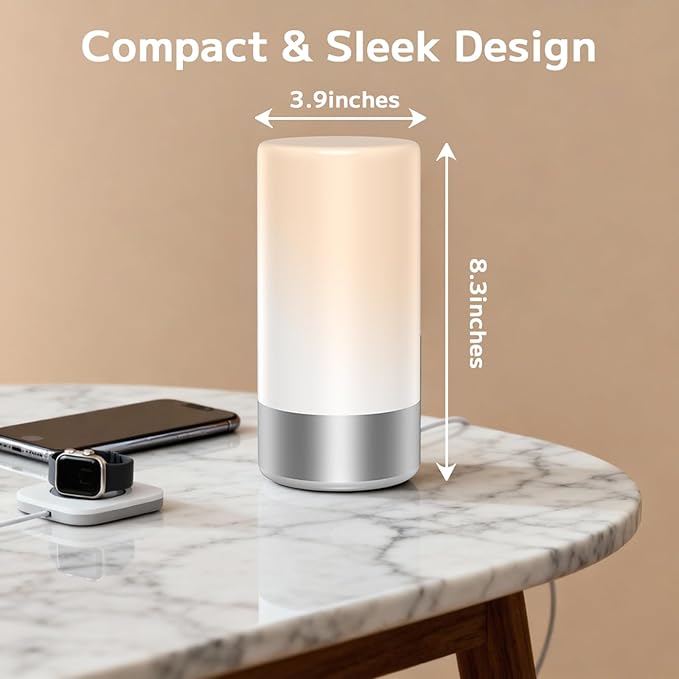 Table Lamp, Bedside Touch Control Lamp