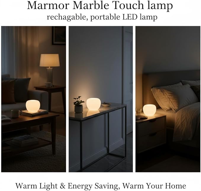 Marble Lamp Table Lamp Touch Bedside Table Lamp