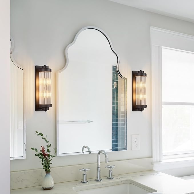 Black Wall Sconces Set of Two