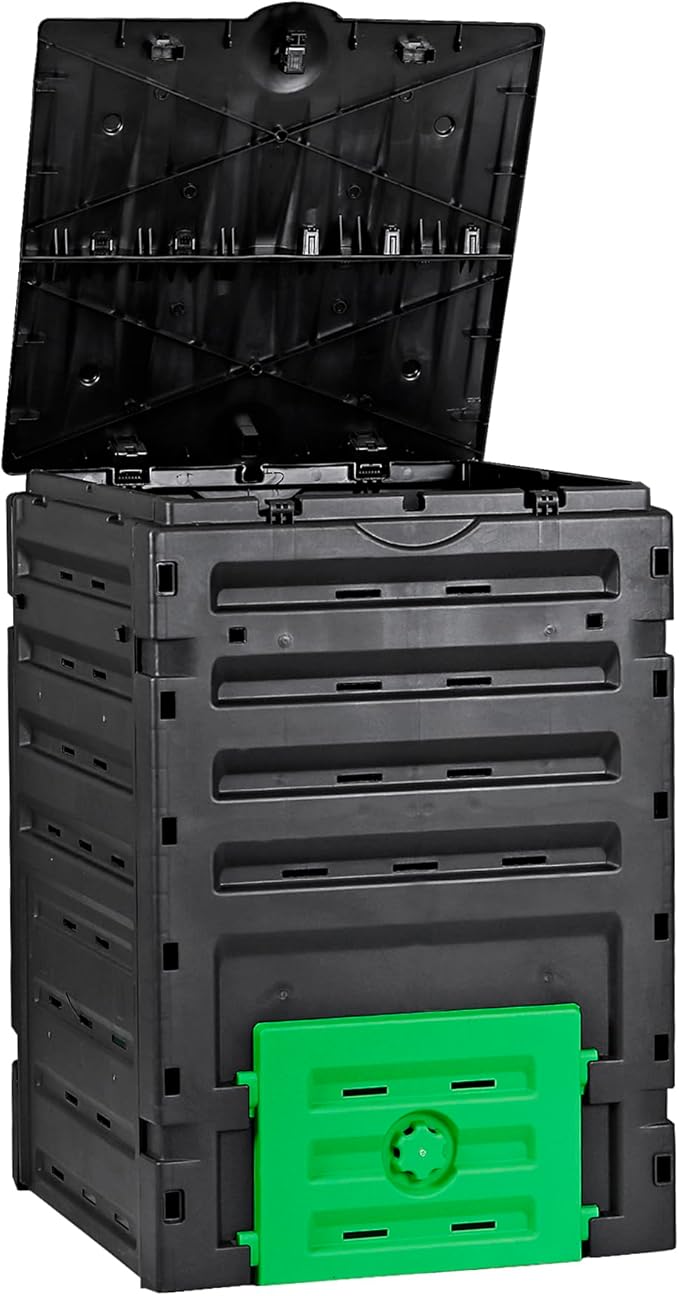 JupiterForce 120 Gallon Large Compost Bin, BPA Free Outdoor Composting Tumblers for Garden Patio, Easy Assembling, Fast Creation of Fertile Soil, Lightweight