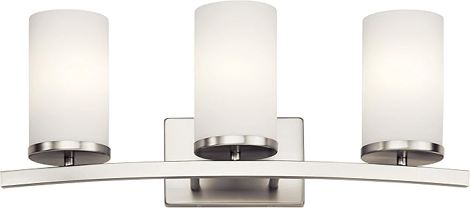 Kichler Crosby 23" Vanity Light in Brushed Nickel, 3-Light Contemporary