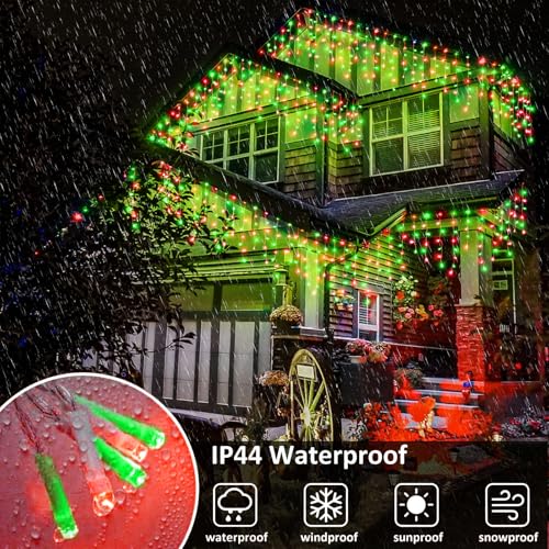 66FT 640 LED Icicle Lights for Outside 8 Modes 120 Drops