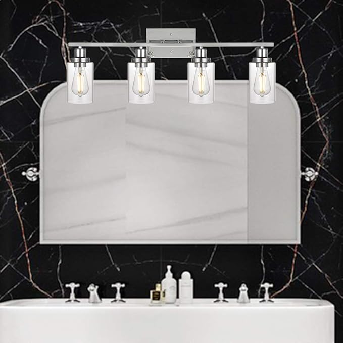 MELUCEE 4-Light Bathroom Lighting Fixtures