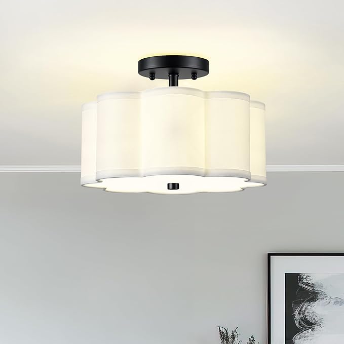 Semi Flush Mount Ceiling Lights, 3-Light 13" Ceiling Light Fixtures