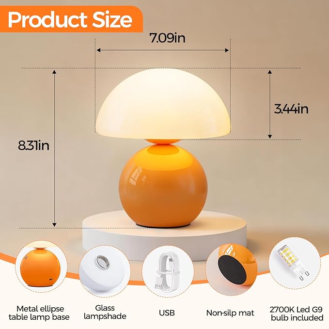 NIORSUN Mushroom Lamp Table Lamp