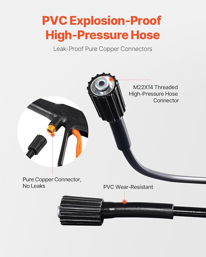 VEVOR Electric Pressure Washer, Max 4500 PSI and 3.2 GPM with Pressure Adjustment, High Power Pressure Cleaning Machine with 4 Quick Connect Nozzles, for Cars/Fences/Driveways/Patios/Home Cleaning