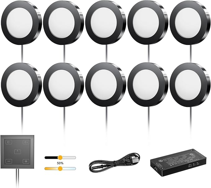 VST Under Cabinet Lights CCT 3000K-6000K, Puck Lights Color Temperature and