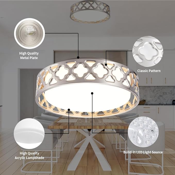 Flush Mount Ceiling Light, LED Light Fixture Ceiling Mount