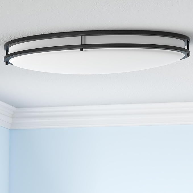 ASD LED 32" Oval Flush Mount Lighting, Close to Ceiling Light Fixture | 5CCT