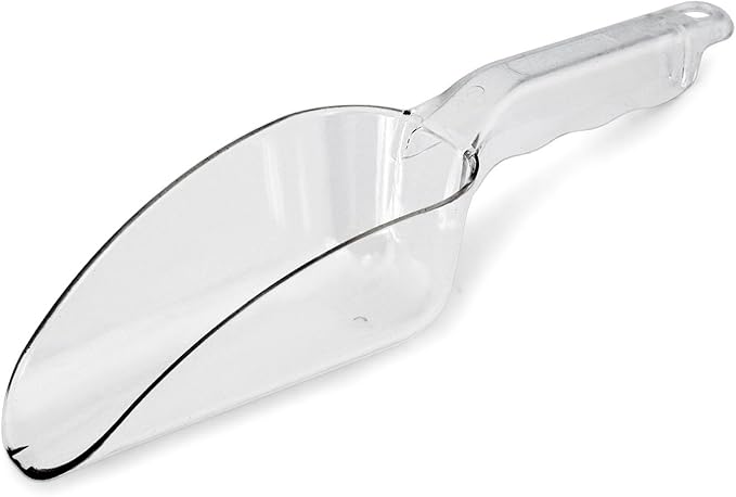 New Star Foodservice 34400 Polycarbonate Plastic Utility Ice Scoop, Clear, 12-Ounce