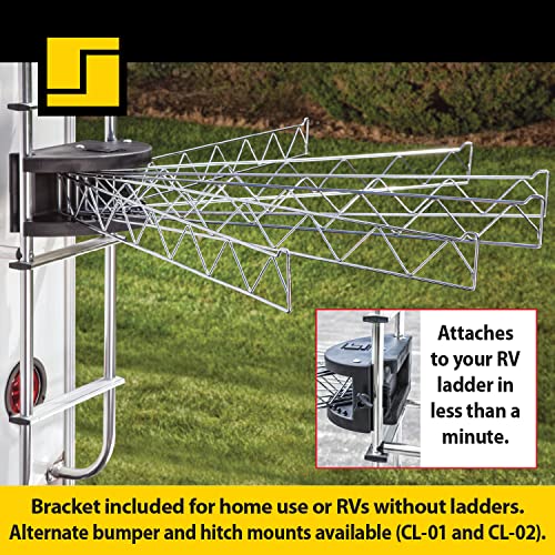 Extend-A-Line 35" Clothes Line – Retractable, Rack Hanger, Folding Swing Arm with Versatile Towel Bar for RVs, Drying, Motorhomes, Campers, and Home Laundry Spaces