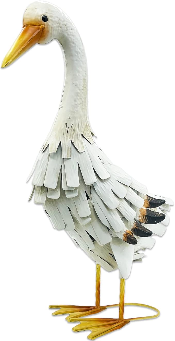 Metal Duck Garden Statue Outdoor Duck Decor Yard Art Sculpture for Home Lawn Backyard Porch Patio Decoration