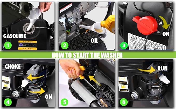 4200PSI Gas Pressure Washer 4.0GPM Gas Power Washer 212CC Gas Powered Washing Machine Commercial High Pressure Washer with 25ft Hose&5 Nozzles for Patio Garden Yard Vehicle,EPA/CARB/ETL