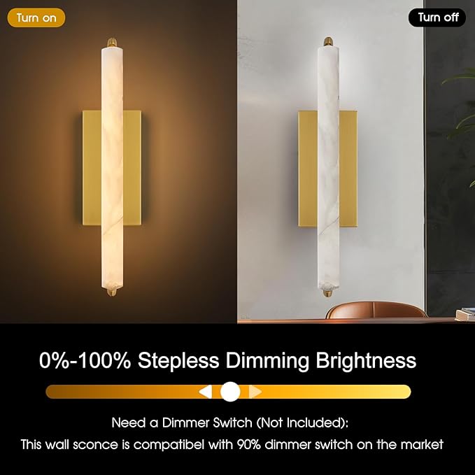 Alabaster Wall Sconce, Brass Alabaster Single Sconces, Indoor Wall Lighting