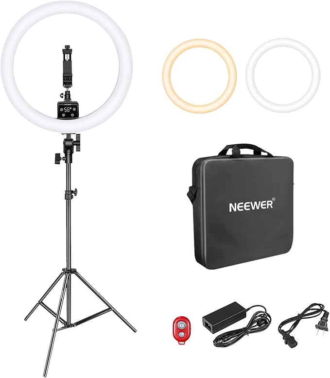 Neewer APP Control 16-inch LED Ring Light, Support Manual Touch Control