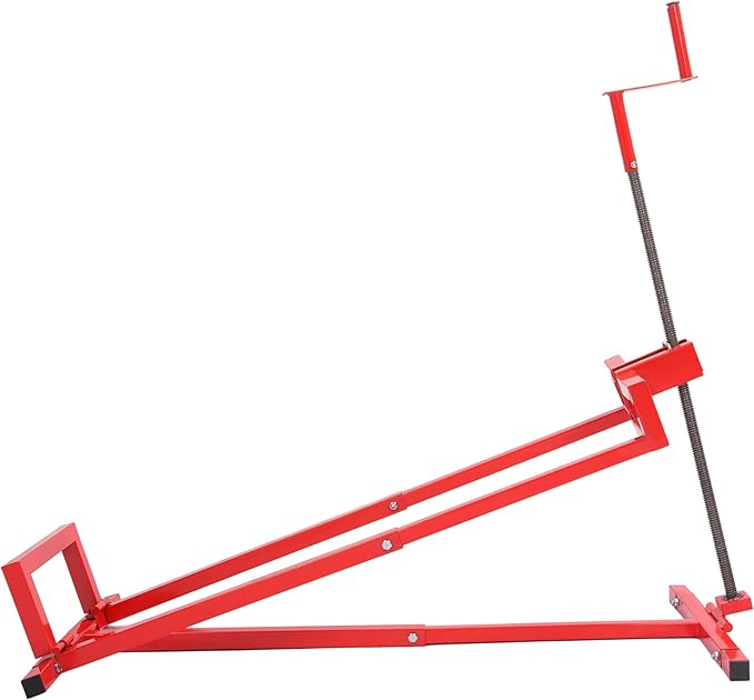 KUAFU Lawn Mower Lift Jack, Telescopic Maintenance Jack for Lawn Mowers and Garden Tractors, Manual Handle & Power Tool Extension Red, GO-3711