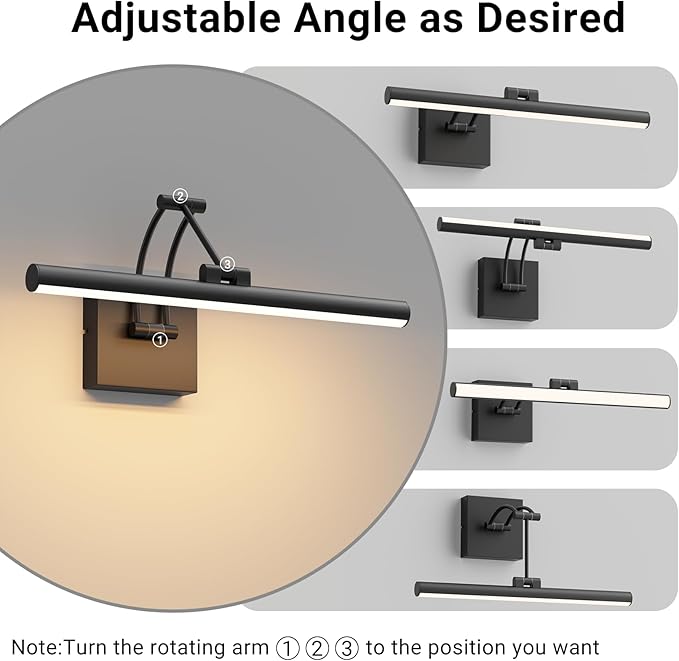 Tipace Black Hardwired Picture Lights