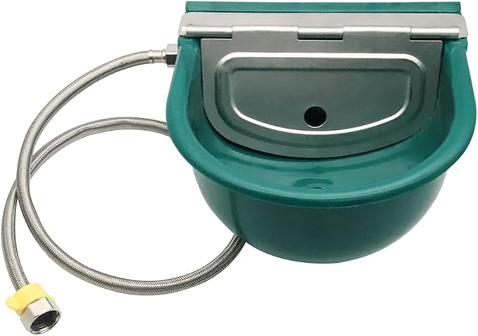 Automatic Water Bowl, Livestock Waterer for Cattle Dog Horse Goat Sheep, Outdoor Animal Drinking Water Trough Bowl with Float Valve (39.37 Inch Pipe)